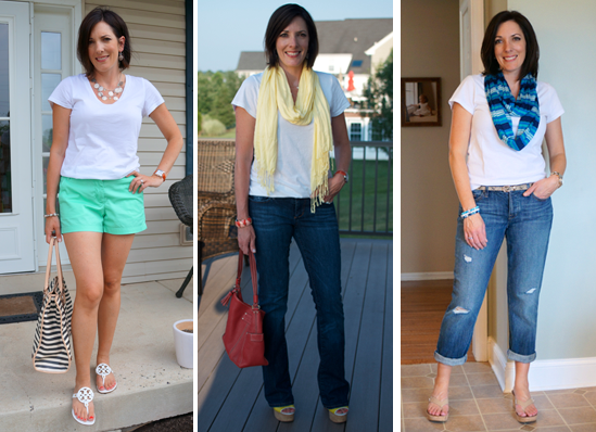 How to wear scarf with tee shirt How to wear scarf with tee shirt